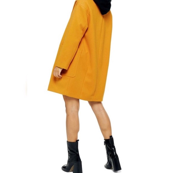 🌟HP🌟 NWT Topshop Carly Coat - Mustard - Picture 4 of 5